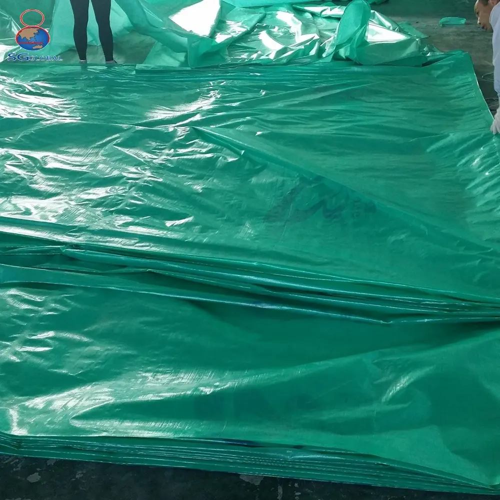 Tarpaulin Plain Revestido Tarp Tecido Outdoor Fornecedor Roll Heavy Duty Plastic PE Tarpaulin Tecido China Revestimento impermeável Tarp