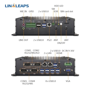 Rifornimento di fabbrica Mini industriale Embedded Computer con 2 Gigabit Ethernet porte 4 COMs 12 USB 3.0 prezzo basso e di buona qualità - Product Image 5