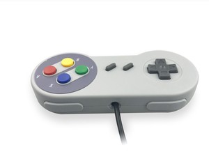 Mando USB SNES para Nintendo Super, mando con cable para ordenador, consola Retro