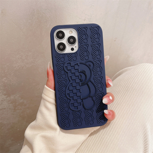Yeni 3D karikatür ayı silikon telefon kılıfı paketi ile telefon kılıfı Iphone için kılıf 15 14 13 12 11 Pro Max darbeye koruma kapağı - Product Image 4