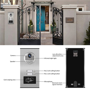 <strong>2</strong> Wire Multi Apartments Building Intelligent <strong>Intercom</strong> <strong>System</strong> Doorbell,Dual <strong>Way</strong> Video <strong>Intercom</strong> Campainha Porteiro Monitor Set - Product Image 2