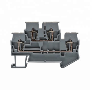 CE,TUV Electrical <strong>Double</strong> Level <strong>Spring</strong> Cage Self-locking DIN Rail Pluggable <strong>Terminal</strong> <strong>Blocks</strong> PA66 - Product Image 1