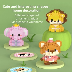 Kaili 3d קריקטורה בניין בלוק להגדיר ילדים חינוכי diy הרכבה מיני מודל צעצועים קריקטורה לבנים מיקרו - Product Image 5