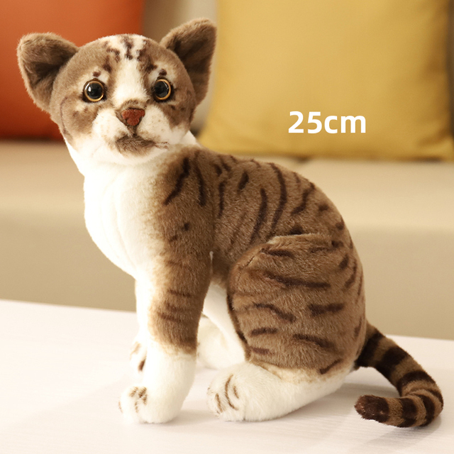 Chat gris de 25 cm