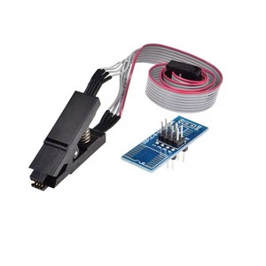 SOIC8 SOP8 FLASH CHIP IC Clips de prueba Adaptador de enchufe BIOS/24/25/93 Programador 24C W25Q SOP8 A DIP8 SPI BIOS FLASH - Product Image 1