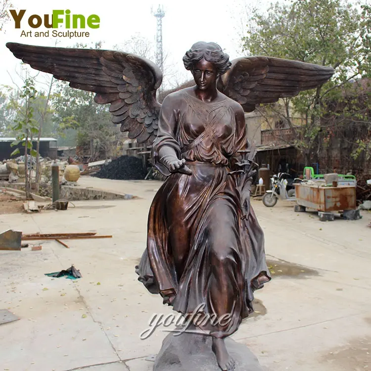 Statue d'ange en Bronze, grande taille, sculpture