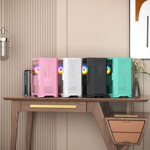 Factory Oem Custom Cyan Micro Tower&amp; ATX HD USB3.0 Matx Computer <strong>Case</strong> Tempered Glass for Gaming <strong>Pc</strong> <strong>case</strong> - Product Image 5