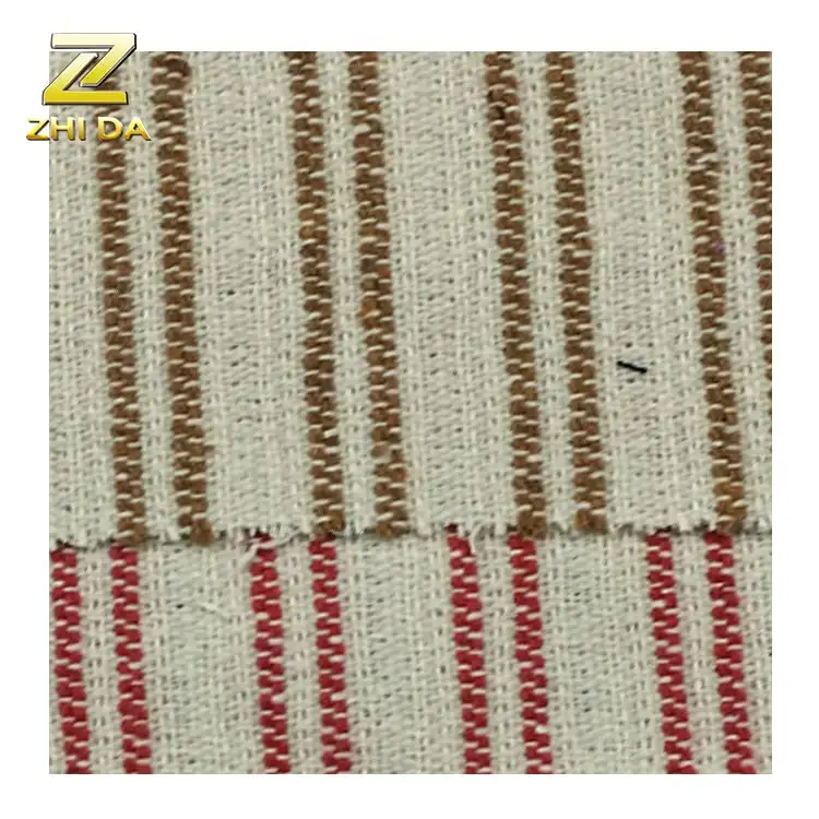 China Textile Factory 2020 Striped Stock Cut Piece Fabrics 57'' TC Yarn Dyed Fabric for Shoes Bags