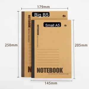 Cuaderno de cuero suave de oficina de 16K de fábrica, tamaño B5 grueso con línea horizontal disponible, Bloc de notas A3 para tomar notas - Product Image 6