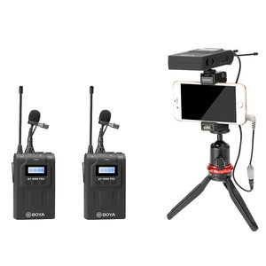 BOYA BY-WM8 Pro-K2 UHF ערוץ כפול Lavalier אלחוטי מיקרופון מערכת עם LCD מסך עבור Canon ניקון DSLR