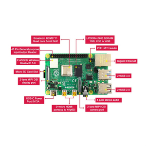 Hot Sale Original <strong>Raspberry</strong> <strong>Pi</strong> 4 Model B with 1GB/2GB/4GB/8GB RAM Development Board for <strong>Raspberry</strong> <strong>Pi</strong> 4 4B