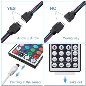 44key USB контроллер для DC5V-24V цветных (RGB) светодиодных лент беспроводной ИК-пульт дистанционного управления - Product Image 3