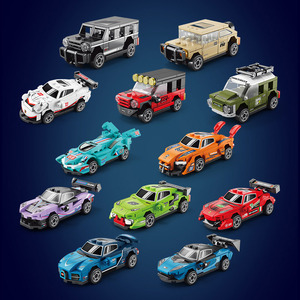 Material ABS de 4 rejillas, juego de bloques de construcción DIY, modelo de coche extraíble, juguete de construcción para niños de 5 a 7 años, juguete electrónico educativo - Product Image 4