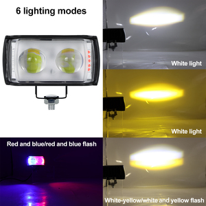 3 inç Mini Lens Led projektör Led sis farları beyaz sarı kırmızı mavi flaş yüksek parlak Led sis farları araba motosiklet için - Product Image 2