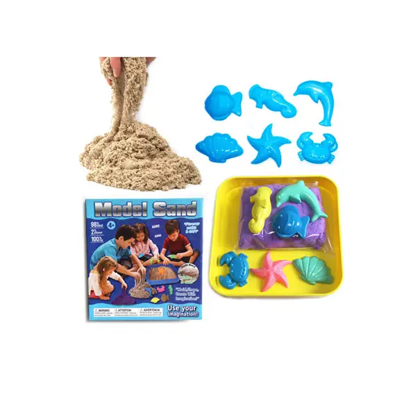 Jouets de sable non toxiques sûrs de haute qualité pour garçons et filles bébé sable magique de couleur primaire