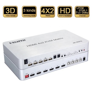 Nuevo diseño 4K 60Hz Matrix 4x2 HDMI 2,0 KVM Switch HDMI 4x2 Matrix Switch 4x2 HDMI KVM Matrix Switcher con EDID - Product Image 2