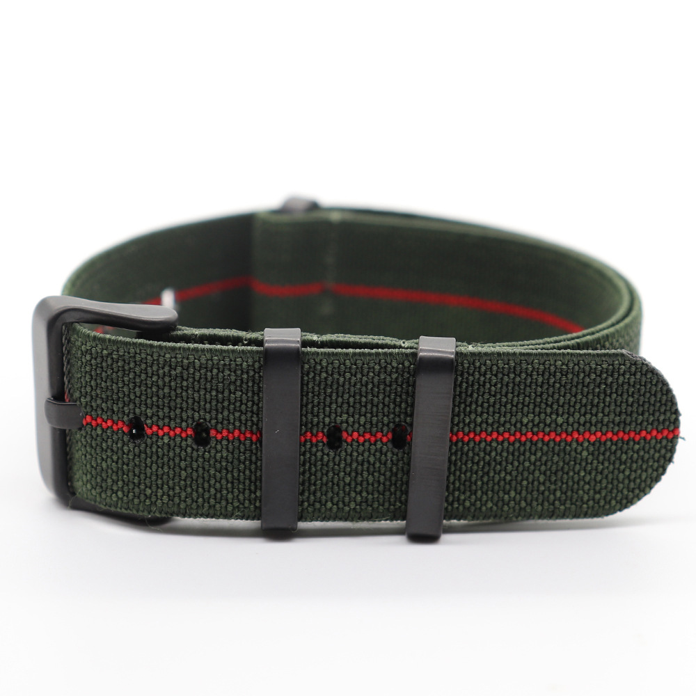 Vert armée rouge avec boucle noire