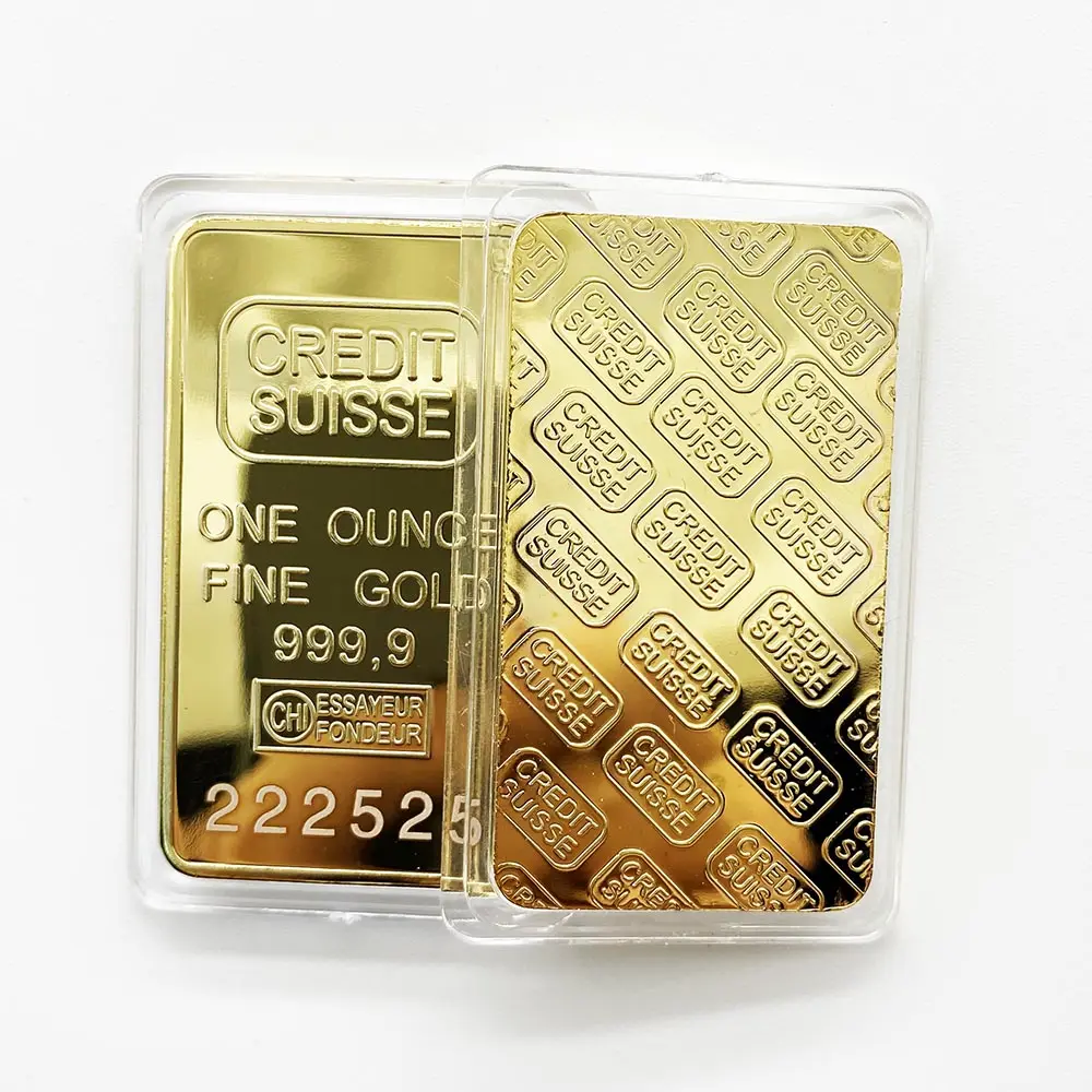 Numéro de série laser plaqué or pur 24k, fait sur mesure, pour pièces de monnaie suisse de 50mm, lingot d'or 999