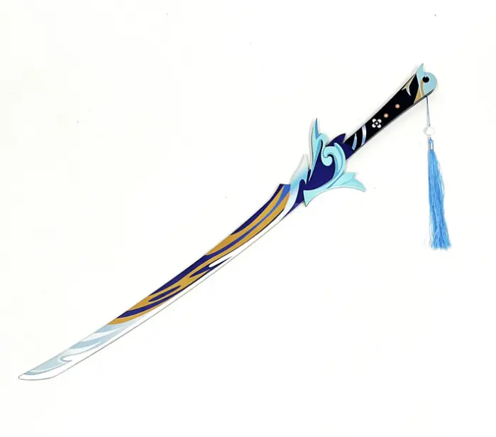 Impacto Genshin De Madeira Atacado Katana Anime Real Espada Cosplay Props Samurai Espada Brinquedo Artesanal fo Venda 104cm