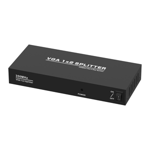 Divisor VGA de 2 puertos de 350MHz para 1 computadora 2 pantallas 1 entrada 2 salidas VGA Splitter 1x2 Max 2560x1440