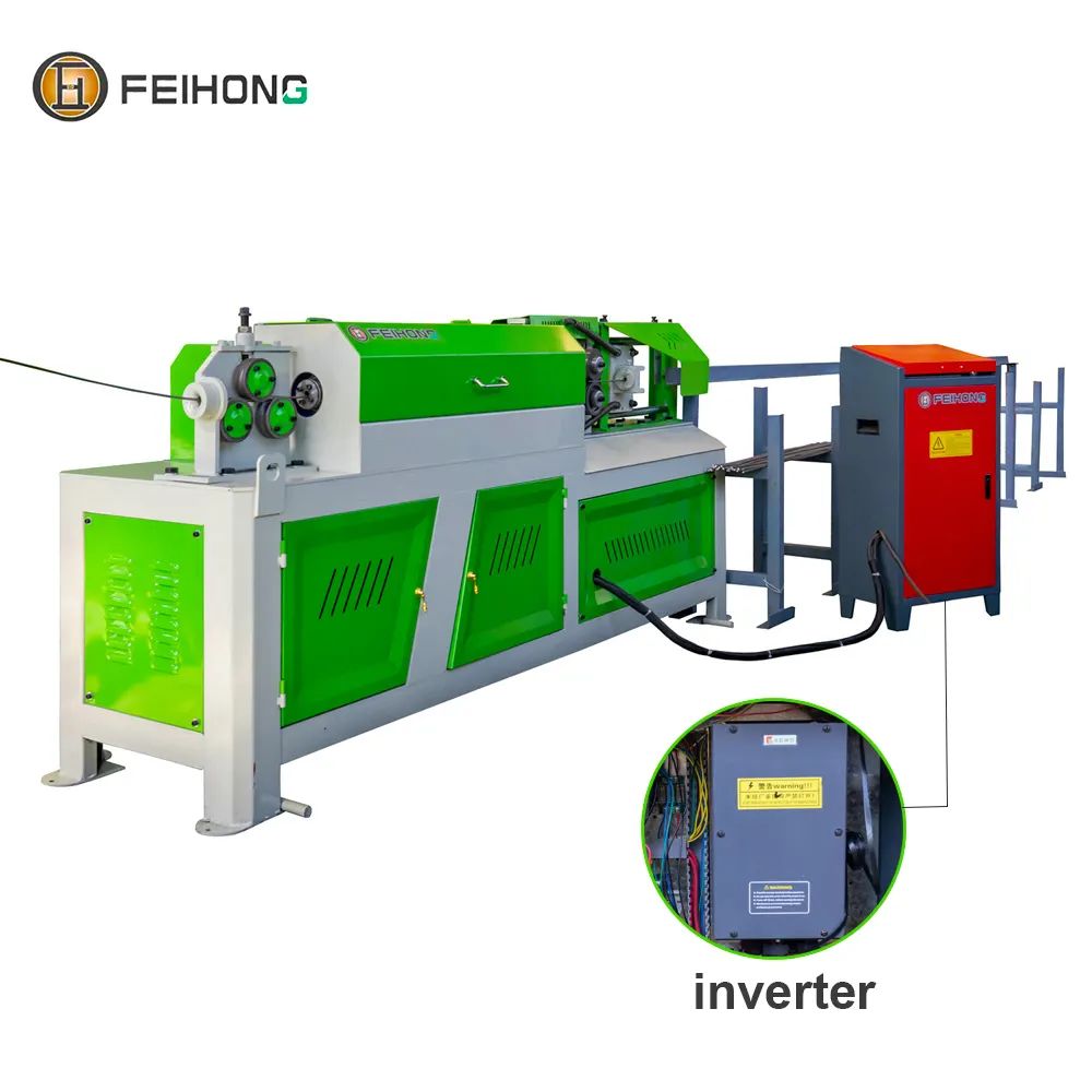 Macchina per il rafforzamento e il taglio di filo di ferro teel rod tondo per cemento armato filo raddrizzato per raddrizzare e tagliare la macchina