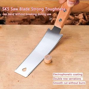 Japon marangoz el testereleri çift taraflı ve üç vitesli ince dişli ahşap için dekoratif testereler - Product Image 3