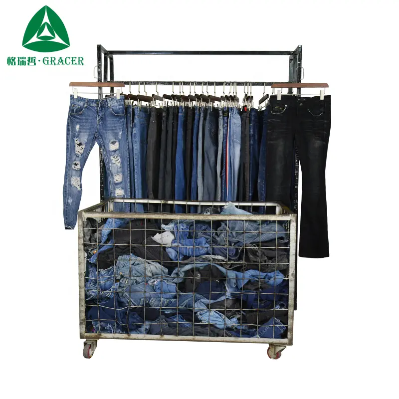 Atacado usado jeans segunda mão roupas china importado roupas