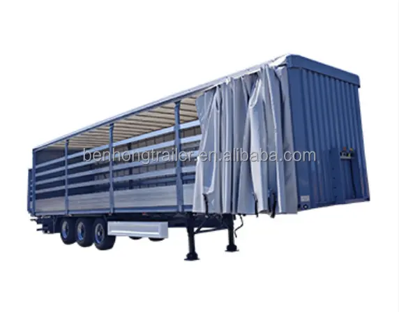Benhong trasporto merci 2023 furgone secco tipo scatola semirimorchio 60 tonnellate 40ft Opan Wing Van Box semirimorchio tenda