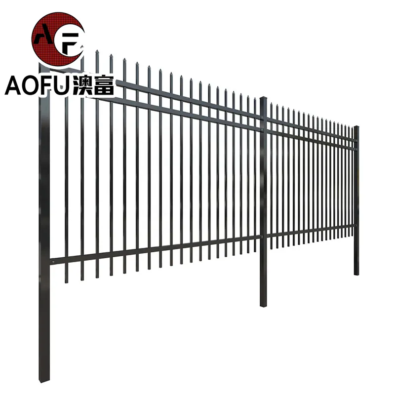 Çinko alaşımlı galvanizli sprey çit 1.5 metre 1.8m yükseklik ağır kalite çelik metal çit korkuluk