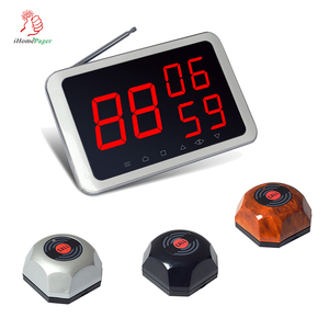 <strong>Wireless</strong> Touch Screen Restaurant Pager <strong>System</strong> Three Groups Number Display Receiver with <strong>Push</strong> <strong>Button</strong> - Product Image 1