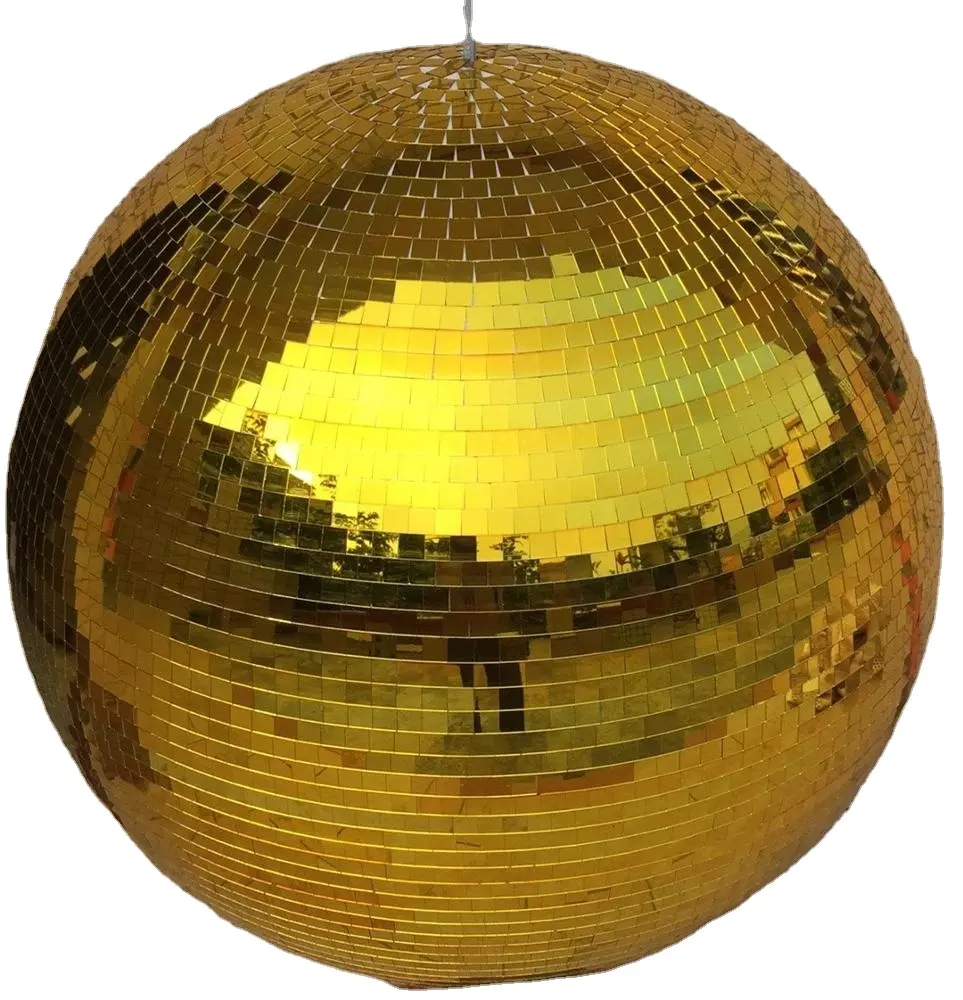 Sfera a specchio d'oro di alta qualità grande soffitto appeso 100cm palla da discoteca 1m in vendita con prezzo di fabbrica