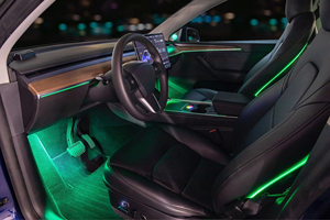 Yükseltme RGB Led araba iç ortam aydınlatma aksesuarları Tesla modeli Y/3 2021-2022 için atmosfer dekorasyon işık - Product Image 2