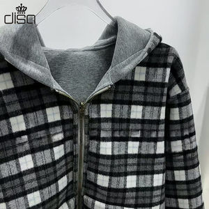 Nhà Sản Xuất Thiết Kế Thương Hiệu Mens Bông Rửa Đau Khép Zip Biểu Tượng Sọc Sọc Vải Cổ Điển Mùa Đông Áo - Product Image 2