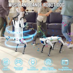 Cane Robot, AI Smart Pet, ballerà e Kungfu, con APP/telecomando, supporta la programmazione di azioni Design durevole per i bambini