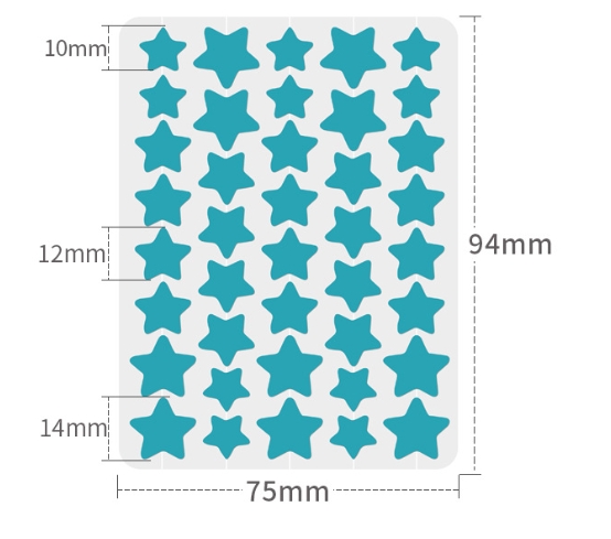 Cyan 40 patches/sheet