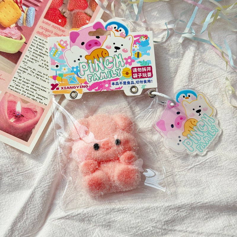 Silicone standing piggy pinch (card head ring acrylic brand)