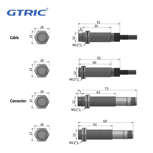 GTRIC Long Distance 8mm cylindrical no-contact proximity switch M12 non-flush metal dc 3-wire <strong>inductive</strong> proximity <strong>sensor</strong> npn - Product Image 3