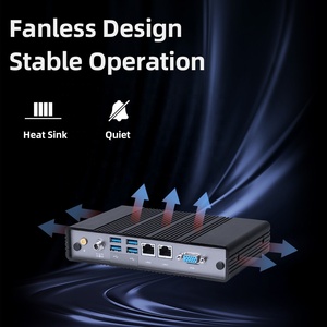 HelorPC In-tel Atom E3940 DDR3 8GB M.2 MSATA SSD RS232 COM Gigabit puertos Ethernet Industrial Fanless mini computadora PC - Product Image 5