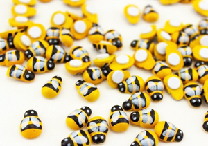 Dekorasi buatan tangan tambalan lebah kuning kayu untuk anak-anak kepik kecil dicat bahan kayu untuk dekorasi - Product Image 4