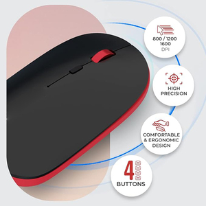 Wireless <strong>Keyboard</strong> and Mouse Combo Compact <strong>2</strong>.4GHz Featuring Integrated Multimedia Keys Smartphone/Tablet Holder Deskset for PC - Product Image 3