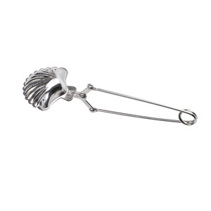 Kabuk şekilli çevre dostu paslanmaz çelik çay demlik seti kullanımlık aralığı difüzör bölme kaşık yapış çay filtreleri için gevşek - Product Image 5