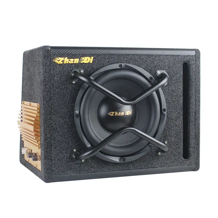 Kotak Tabung Bass Woofer Ub dengan Amplifier Speaker Produsen Langsung Baru Gaya PRO 1200W Audio Aktif 12V 10 Inci Mobil Subwoofer