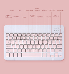 Venta caliente al por mayor nuevo colorido estudiante BT teclado inalámbrico y ratón combinado para Ipad Android Tablet - Product Image 6