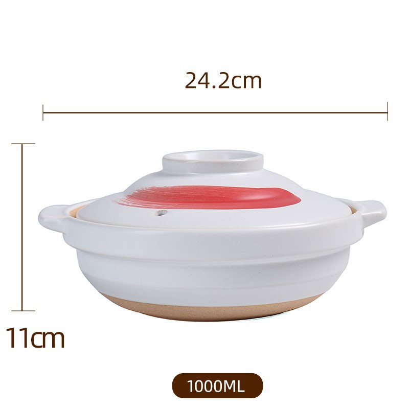 Double poignée-motif blanc rouge 1000ml