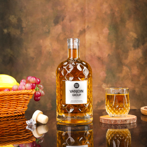 375ml 500ml Embossed <strong>Cylindrical</strong> Vodka Liquor Glass <strong>Bottle</strong> 16oz Whisky Spirit <strong>Wine</strong> Glass <strong>Bottle</strong> with Polymer Stopper - Product Image 4