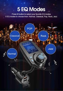 AGETUNR T10D 1.8 Inches Bluetooth <strong>FM</strong> Transmitter QC 3.0 Car Fast Charger BT 5.0 Handsfree <strong>Kit</strong> Portable Adapter Music Mp3 Player - Product Image 3