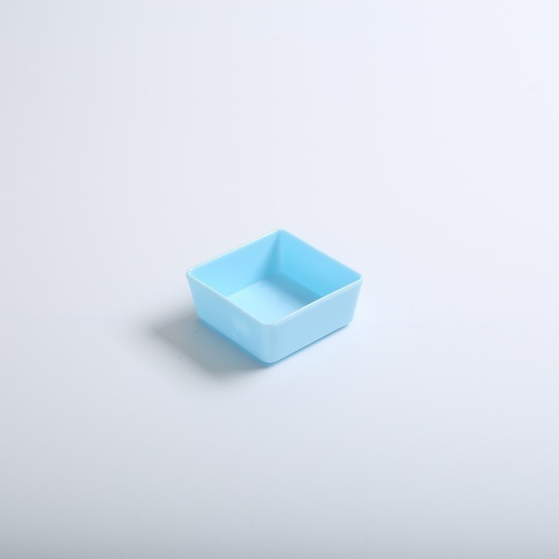 Plat à compartiment unique (bleu ciel) en matériau PP de qualité alimentaire