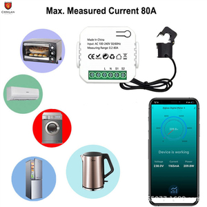 Tuya Zigbeeデジタルメーターモジュール0.2-80A単相スマートスイッチZigbeeエネルギーメータークランプ付き - Product Image 2