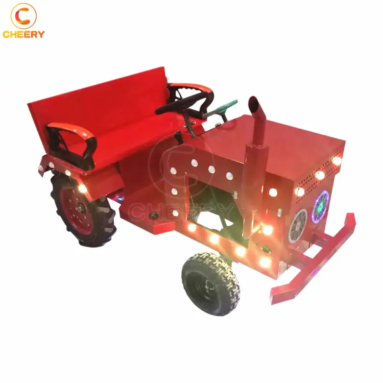 Grosir Permainan Hiburan Anak-anak Taman Bermain Traktor Anak Listrik Simulasi dengan 6 Kereta