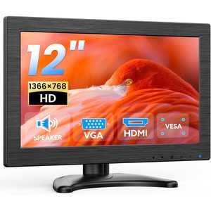 Eyoyo EM116DF Monitor Pequeño de 12 Pulgadas 1366x768 Resolución HD Mini Pantalla LED 75Hz IPS para HDMI VGA Monitores de Video para Ordenador PC - Product Image 6
